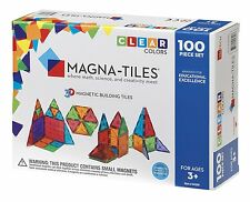 Magna Tiles 100pc Clear Color 3D Magnetic Building Tiles $89.98