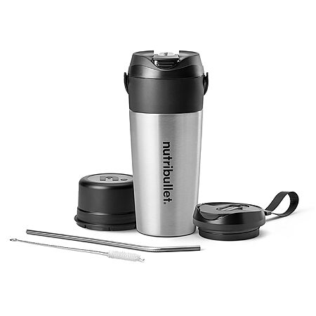 YMMV nutribullet Flip Portable Blender with Insulated Cup, Cordless, Brushed Stainless, NBPB50350SS $34.99