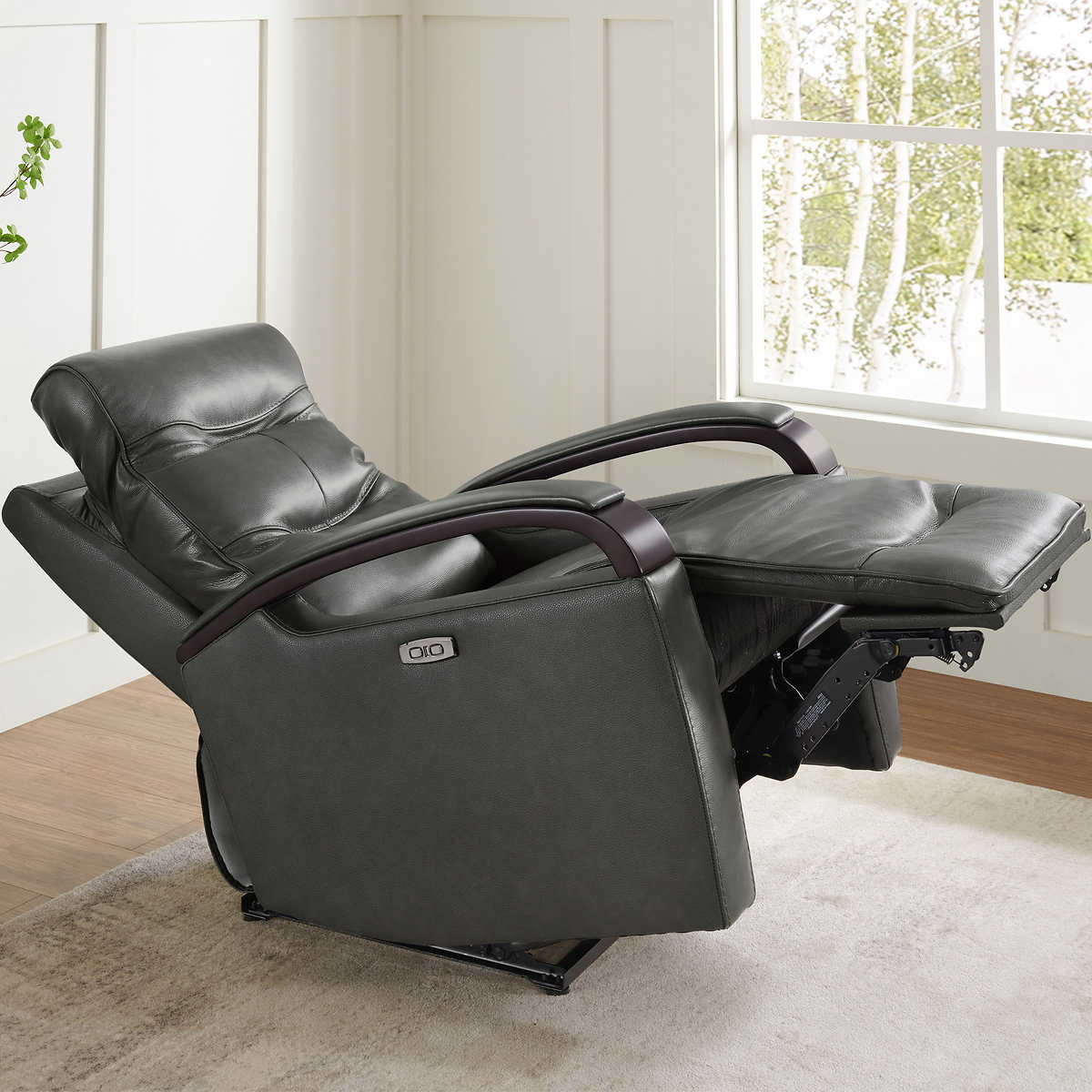 Costco Canmore Leather Power Recliner with Power Headrest Starts Oct 9 399.00
