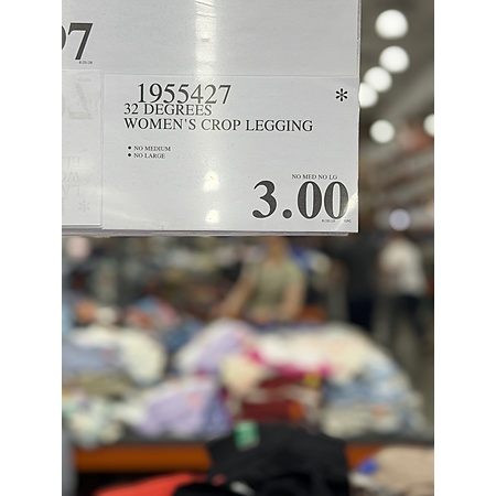 [Costco Members] In Store Only - 32 Degrees Women Crop Legging [YMMV]