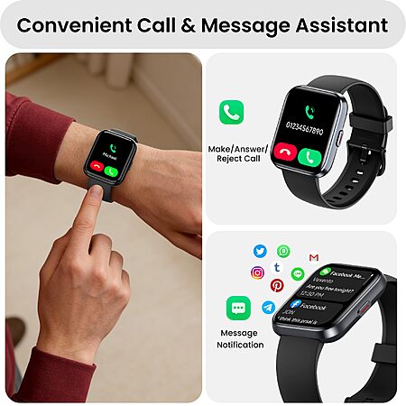 Smart Watch w/ Bluetooth Calling + Alexa + Health Tracking – $59.99 Shipped $21.99