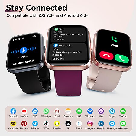52% OFF Hingso Smart Watch for Men & Women – $24.99