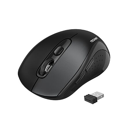 Tecknet 4000 DPI Bluetooth Wireless 2-in-1 Ergonomic Silent Mouse $7