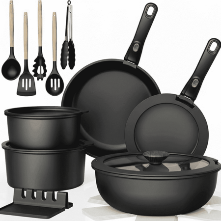 Walmart – NULAS 21-Pc Nonstick Cookware Set w/ Detachable Handles - $48.99