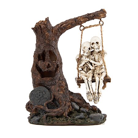 Prime Members: Smadeer 5.5" Halloween Skull Statue w/ LED Light $11 + Free S&H