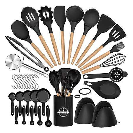 Walmart – NULAS 37-Pc Silicone Kitchen Utensil Set w/ Holder - $15.99 w/ Code