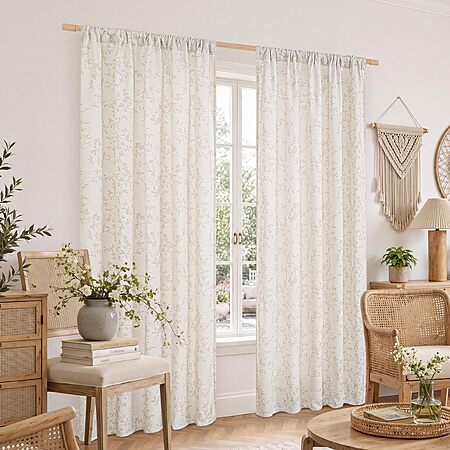Amazon – BGment 84” Chenille Floral Curtains, 2 Panels - $12.99