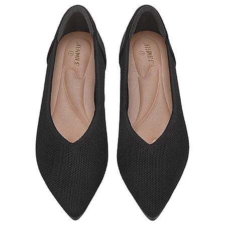 Amazon – ATHMILE Women’s Pointed-Toe Knit Ballet Flats - $9.99–$18.49 w/ Code