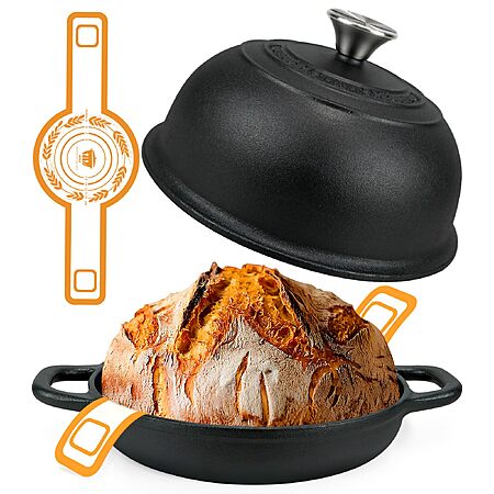 AHJ 5-Qt Pre-Seasoned Cast-Iron Dutch Oven