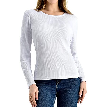 Walifrey Women's Long-Sleeve Ribbed Shirts - $3–$6