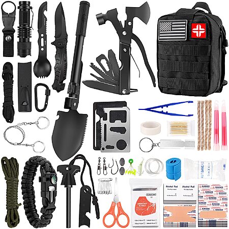 LUXMOM 142-Piece Survival & First Aid Kit - $23.99–$25.79