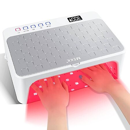 MEKK 48W Dual-Hand UV LED Nail Lamp w/ Red Light