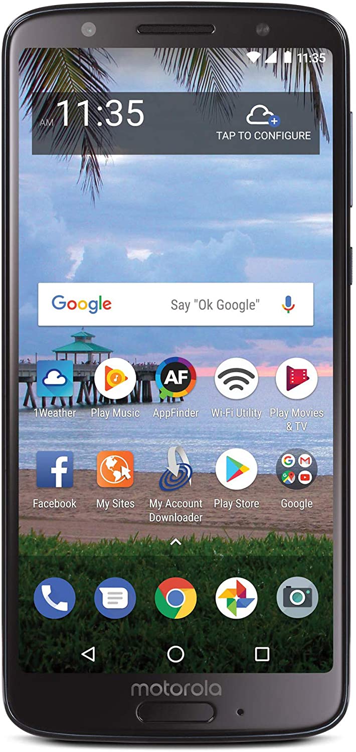 It's Back..$34.99..TracFone Motorola Moto G6 4G LTE Prepaid Smartphone (Locked) - Black - 32GB - Sim Card Included - CDMA (Renewed) (TFMTXT1925DCR)