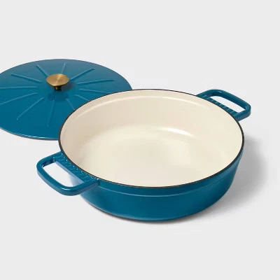 Enameled Cast Iron Braiser Teal - Tabitha Brown $36.99