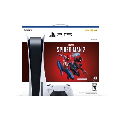 Sony PlayStation 5 Disc Console Spiderman 2 bundle - $360