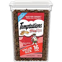 Temptations MixUps Backyard Cookout Flavor Crunchy and Soft Cat Treats, 16 oz. Tub $4.67 S&S PRIME SHIPPED with TARGETED $3.39 clip Q