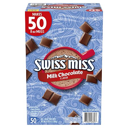 Swiss Miss Milk Chocolate Flavor Hot Cocoa Mix, 1.38 oz. 50-Count  $6.95 or less S&S Clip Q YMMV on Q, AMAZON