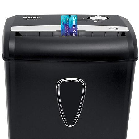 Aurora AS890C 8-Sheet Cross-Cut Paper/Credit Card Shredder with Basket ...