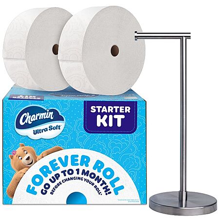 Charmin Toilet Paper Forever Roll Starter Kit + 3 Refills + $15 Target eGC $47 + Free S&H