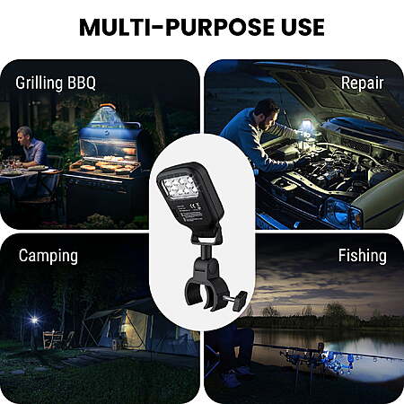 $13 Free Ship Walmart by ThermoPro Outdoor Grill Light with 10 LEDs, 360° Adjustable Mount, 3 Brightness Levels & Energy-Saving Button