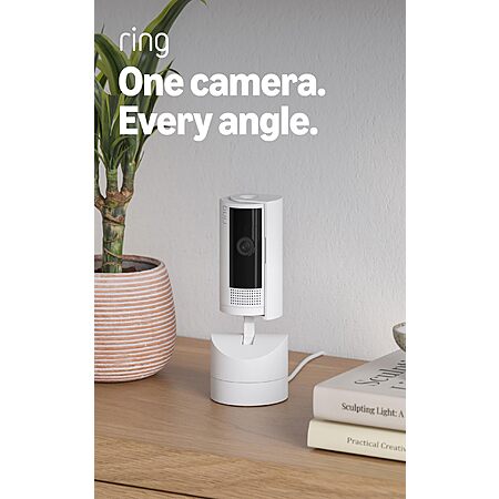 $35 AMAZON Ring Pan-Tilt Indoor Cam (newest model) — See all around your home or business with 360° pan coverage, HD video, plus Two-Way Talk (2024 release)