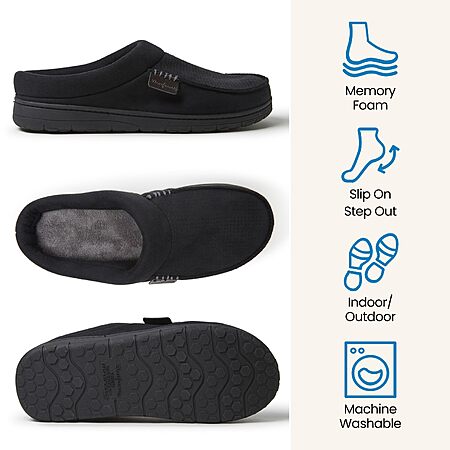 $20 AMAZON Wide Widths and XL sizes up to 16 mens Dearfoams Men’s Brendan Indoor/Outdoor Breathable Memory Foam Clog House Shoe with Wide Widths