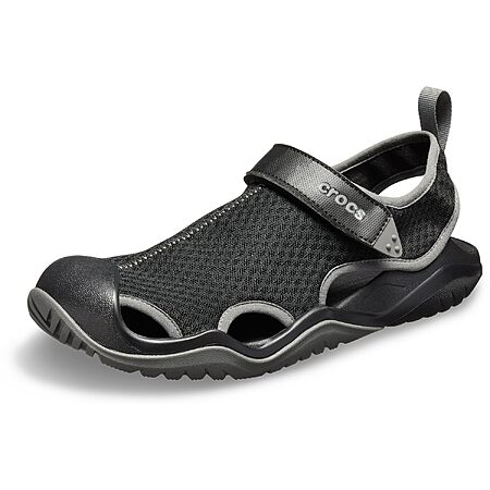 $39.95 FS AMAZON Crocs Men's Swiftwater Mesh Deck Sandals - Black
