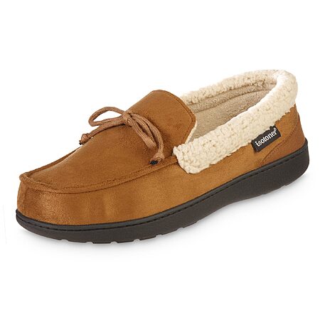 $10.34ac YMMV AMAZON Size 9.5-10.5 isotoner Men's Indoor/Outdoor Slip-on Vincent Microsuede Moccasin Slippers With Memory Foam Comfort