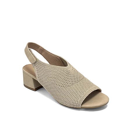 $11 FS Walmart+ or Pick Up where available: Aerosoles Women's Costi Adjustable Slingback Knit Comfort Sandal (Soft gold) sz 6-11