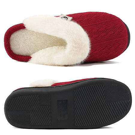 $12.89 FS WALMART+ Ecetana Warm Knit House Slippers for Women Comfy Lined Slippers with Memory Foam (color choices)
