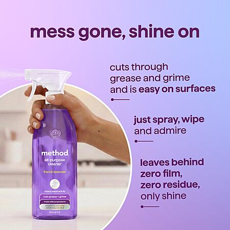 $2.12 S&S 15% off Q method All-Purpose Cleaner Spray, French Lavender, 28 fl oz + MORE