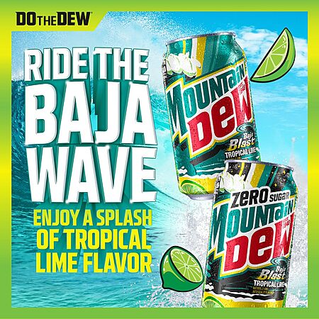 3/$15.09 or less S&S MBuy: Mountain Dew, Baja Cabo Citrus Zero Sugar 12 Fl Oz Cans (Pack of 12)