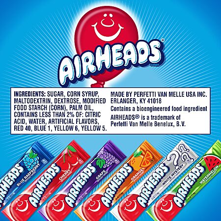 $8.66 S&S AMZ Airheads Full-Size Candy Bars, Assorted Taffy Variety Pack, 60 Count Box