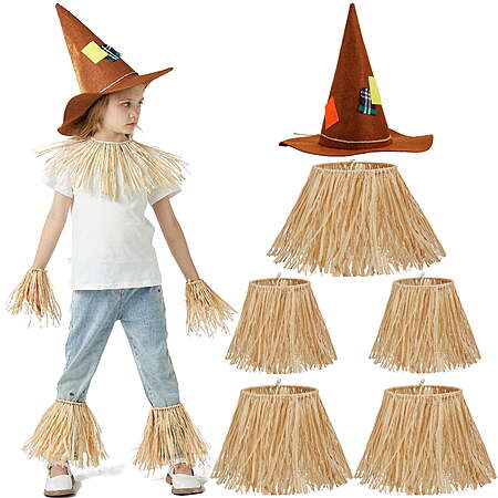$9 FS WALMART+ by Joyin Joyfy 6 Pcs Halloween Scarecrow Costume Set,Scarecrow for all ages