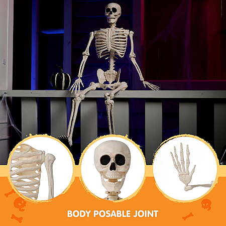 $30 FS Walmart+ Joyfy 36" Halloween Skeleton Decor,Posable Skeleton Halloween Prop for Haunted House