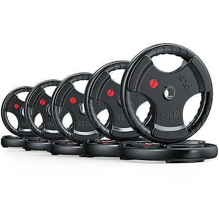 $359.69 FS WALMART SELLER: GIKPAL 260lbs Weight Plates 2 Inch Rubber Coated Olympic Weight Plate for Strength Training & Weightlifting in Home