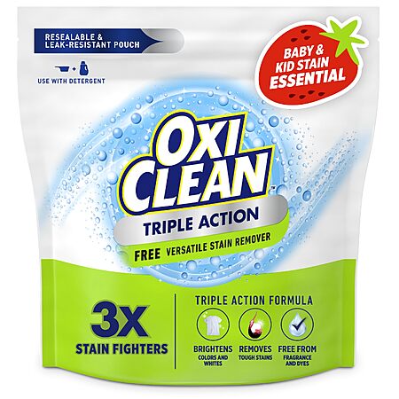 $12.14 or less S&S OxiClean Triple Action Free Versatile Stain Remover Powder, 4 lbs