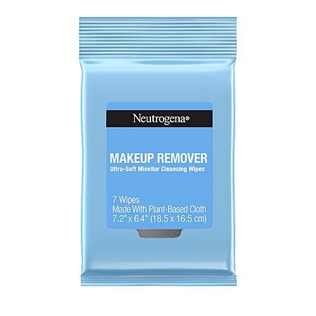$1.19 or less S&S/Q Neutrogena Makeup Remover Wipes, 7 ct, Travel Pack