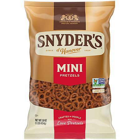 Synders of Hanover 16oz (Sourdough Hard, Mini, Sticks, and more) $2.50 S&S clip Q or less