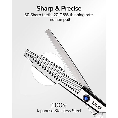 $7.49 ac AMAZON Hair Thinning Scissors ULG Professional Barber’s Texturizing Teeth Shears for Home Use
