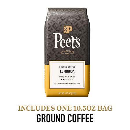 $35.08 FS WALMART: (6 pack) Peet's Coffee Luminosa Breakfast Blend Premium Light Roast Ground Coffee, Arabica, 10.5 oz