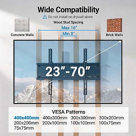 $10.99ac FS Walmart+ by BSQ: Tilt TV Wall Mount Bracket Low Profile ...