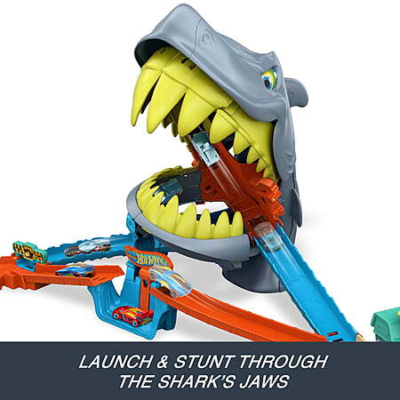 $18 get $6 Walmart Cash Hot Wheels City Shark Chomp Beach Playset & 1:64 Scale Die-Cast Toy Car, Big Win Moment