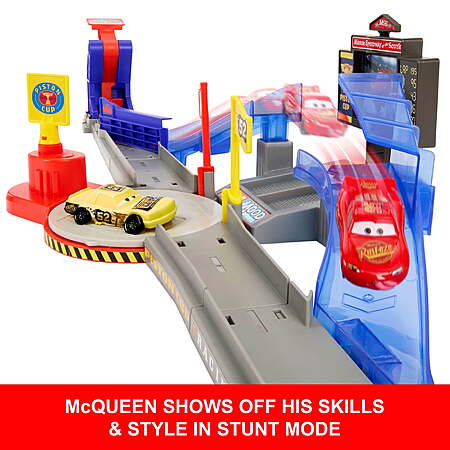 $26.88 get $5 Walmart Cash Disney and Pixar Cars Piston Cup Stunting Speedway Playset with Lightning McQueen Toy Car