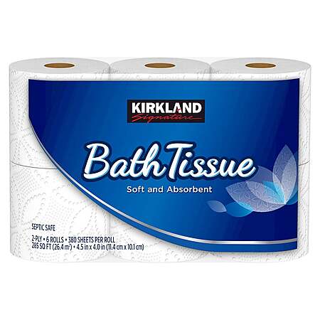 $18 B&M Costco Kirkland Signature Bath Tissue, 2-Ply, 380 Sheets, 30 Rolls