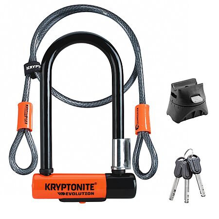 $83.68 FS AMAZON Kryptonite Evolution Mini-7 Bike U-Lock, 13mm Steel Shackle, 4 ft Cable