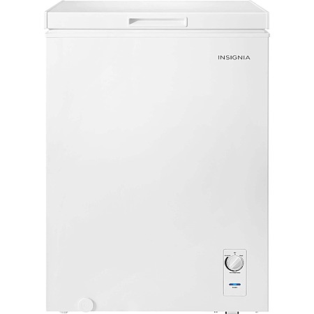 $140-150 PU BEST BUY Insignia™ - 5.1 Cu. or 7.0 cu Ft. Manual Defrost Garage-Ready Chest Freezer - White