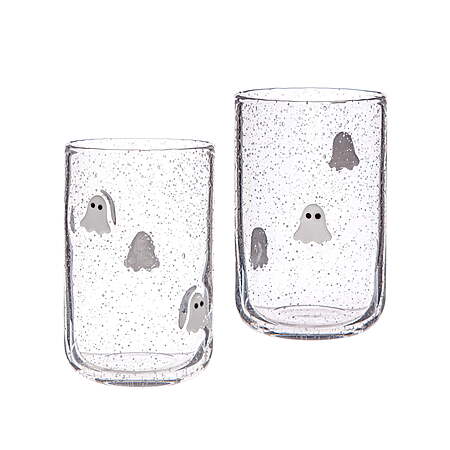 $5.74 WALMART Way to Celebrate 16 oz Ghost Charm Drinking Glass, 2-Pack