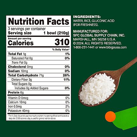 $16.86 S&S and Clip Q Bibigo Korean Sticky White Rice, Microwavable, Zero Trans Fat, 7.4 Ounce (Pack of 18)