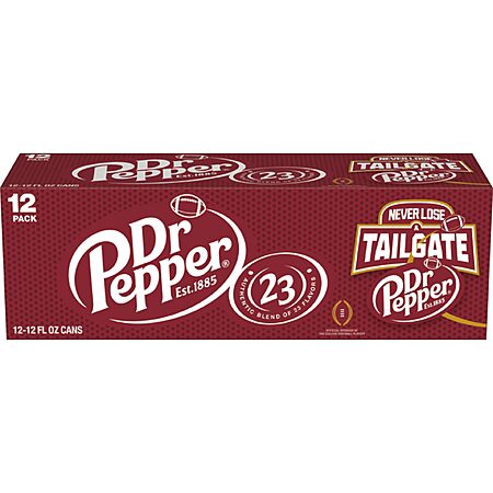 Dr Pepper Soda, 12 fl oz cans, 12 pack